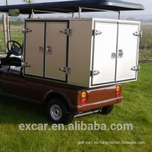 Carro de golf eléctrico de 2 plazas 48V con caja de carga para servicio de carrito de comida